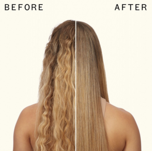 Polished Perfection Straightening Brush by Amika back side's before and after